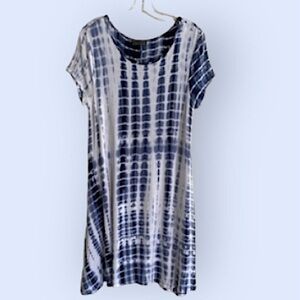 Carly St. Claire blue flowing swing dress, Sz.L